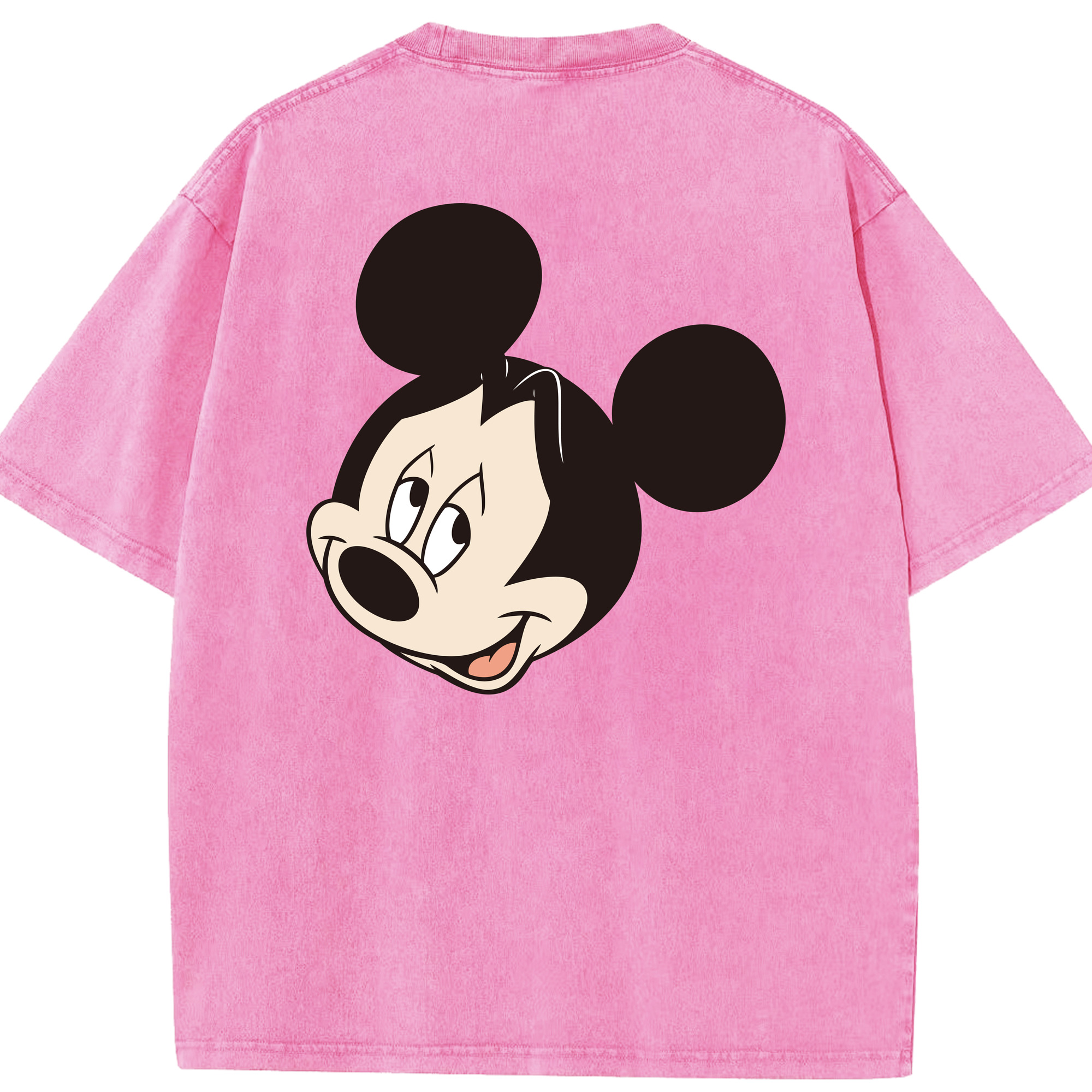 （画像用） ミッキーマウス Mickey Mouse 綿100% ヴィンテージ風 半袖Tシャツ（背面プリント）